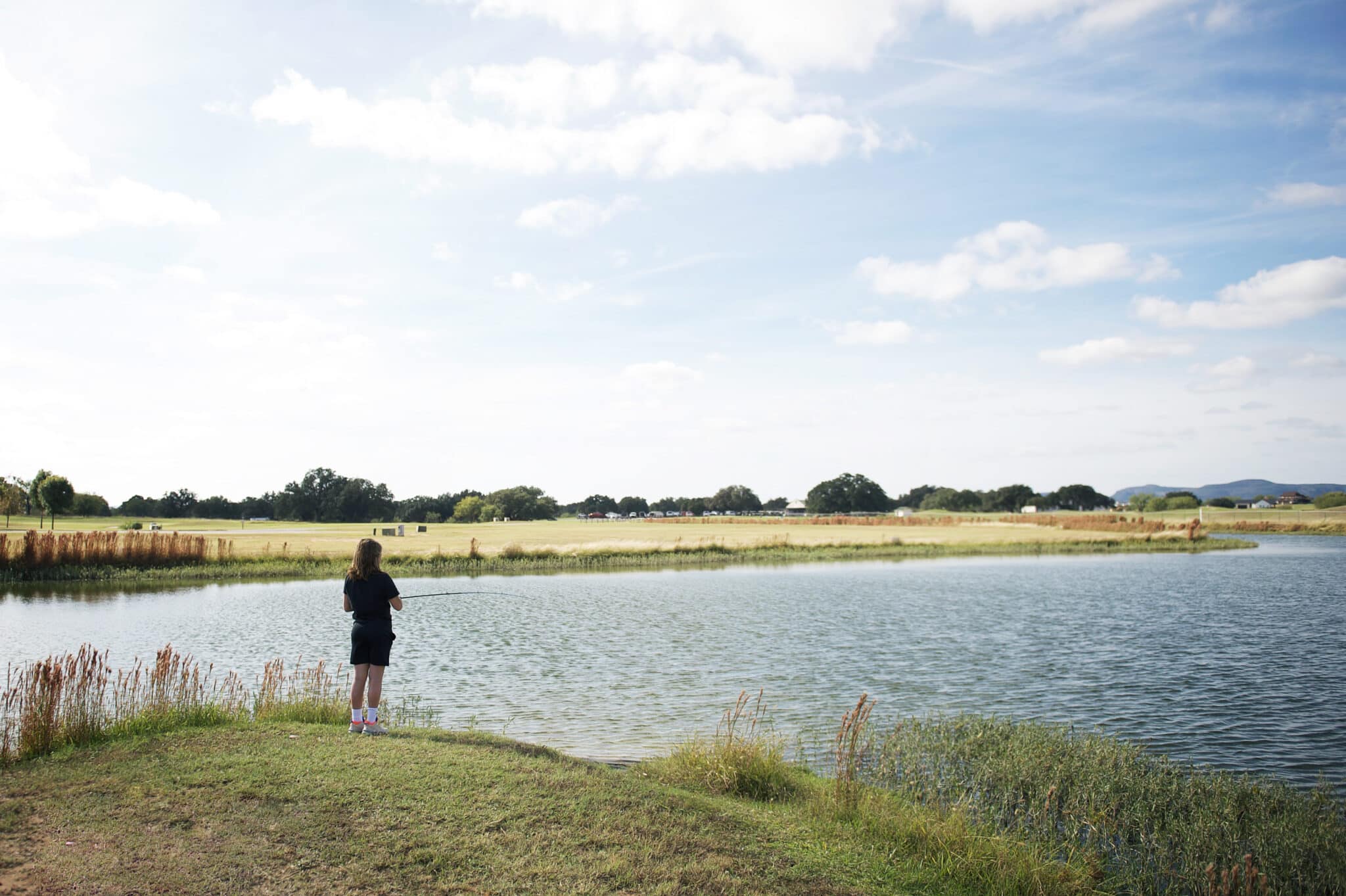 Stocked Fishing Pond at Legends Golf Course near Austin Texas