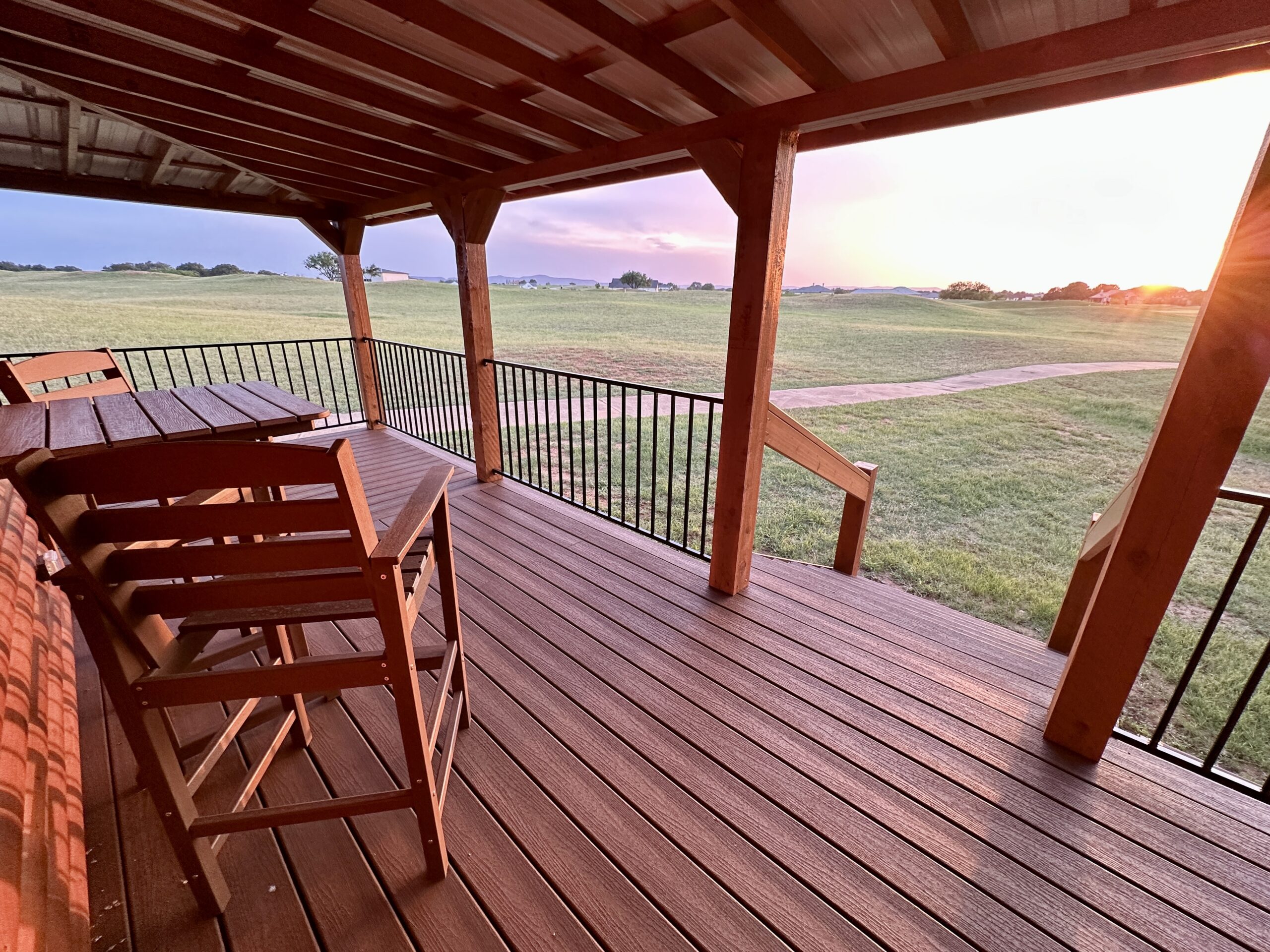 Stunning Backporch Sunsets at Legends Golf Course in Kingsland Texas